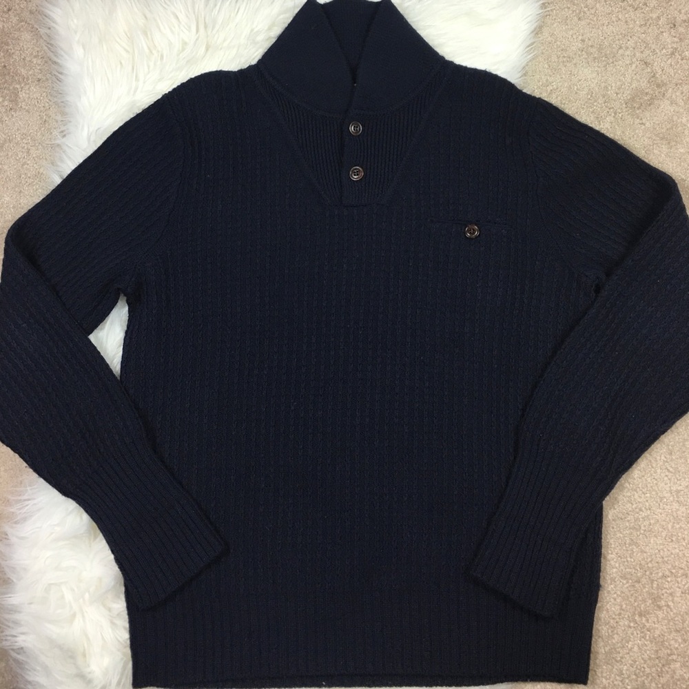 ❌SOLD❌Wallace and BARNES wool Shaw collar sweater - Picture 3 of 8
